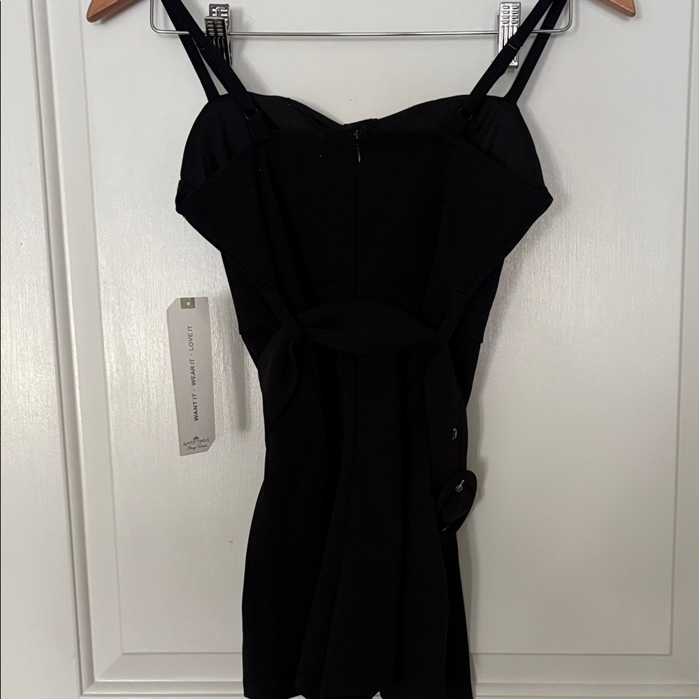 Almost Famous Black Belted Jumpsuit - Picture 6 of 6